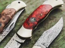 Junior Scout Curly Birch Brown Damascus