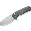 Mini Malice Button Lock Tiger Stripe Flamed Titanium
