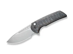 Mini Malice Button Lock Tiger Stripe Flamed Titanium