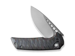 Mini Malice Button Lock Tiger Stripe Flamed Titanium