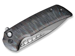 Mini Malice Button Lock Tiger Stripe Flamed Titanium