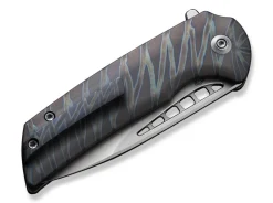 Mini Malice Button Lock Tiger Stripe Flamed Titanium