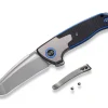 Press Check Titanium G10 Black Blue Tanto