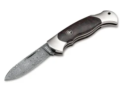 Scout Spearpoint Curly Birch Damascus